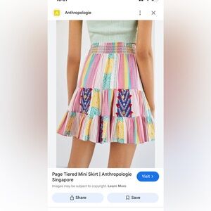 Anthropologie Singapore tiered mini skirt